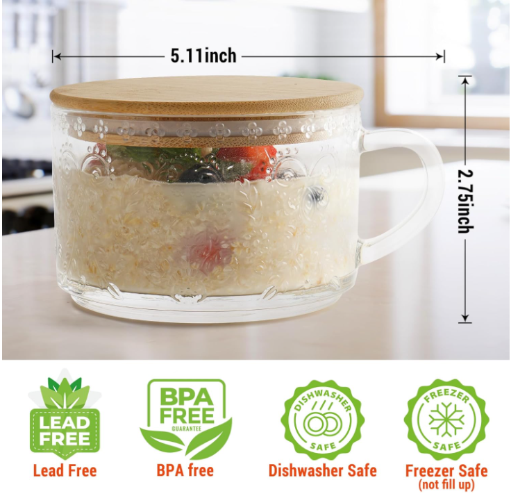 High Borosilicate Baking Glass Measuring Cup Heat Resistant Microwave Oven Measuring Cup