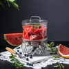 Small Heat Resistant High Borosilicate Glass Bowl with Cover Stackable Glass Bowl